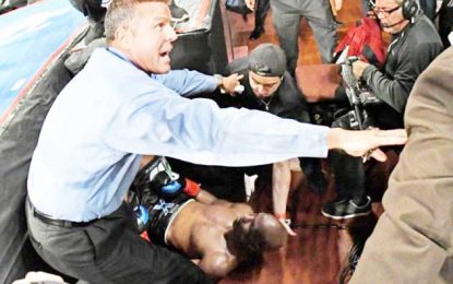 Fifty-one-year-old Hopkins bows out with knockout loss