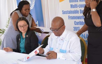Guyana, UN ink agreement aimed at addressing developmental challenges