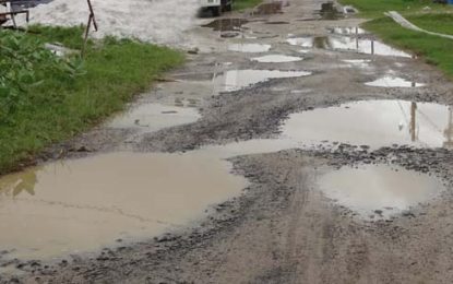 Materials sitting idly over two years as Good Hope road continues to deteriorate
