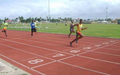 Athletes warm-up at Age Group Competition