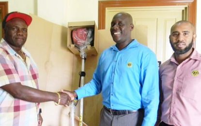GCB donates brush cutter to Bayroc Sports Club