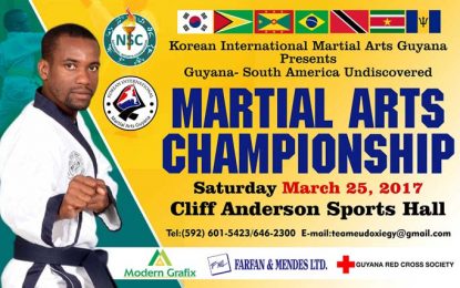 Korean International Martial Arts Guyana to stage Championship on March 25