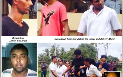 Wife of phone card vendor breaks down as accused killers appear in Berbice court