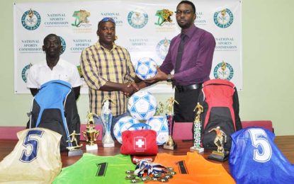 Ralph Green / EBFA U11 League …DoS hands over equipment on behalf of sponsor; clubs expected to more than double
