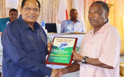 RHTY&SC Dolphin Award of Excellence …PM Moses Nagamootoo, Ministers Ally and Lawerence heads list of awardees