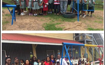 GAIL Foundation Inc. donates playground equipment to schools in Lochaber and Orealla