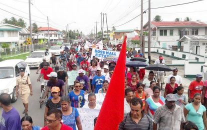 Proposed Rose Hall estate closure… Business people, pensioners, taxi drivers join massive protests