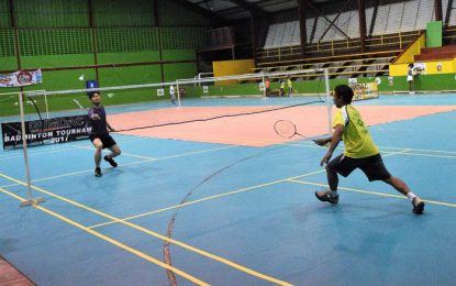 Trophy Stall Annual Independence Badminton tournament 2017…Competitive play highlights first day action