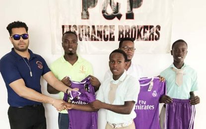 P&P Insurance sponsors uniforms for Lodge Secondary’s Digicel football participation