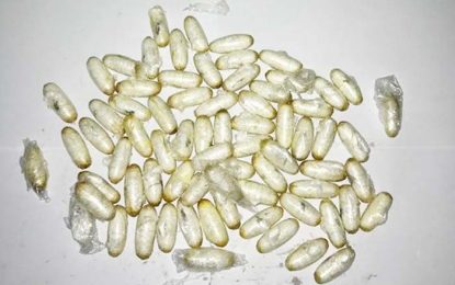 Mahaicony resident excretes 72 cocaine filled pellets