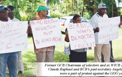 Guyana Cricket Stakeholders Pickets GOG