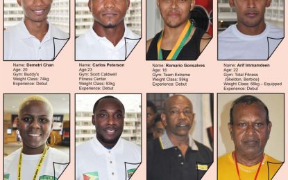 Kaieteur News is pleased to introduce the GAPF team to the USA, 2017 