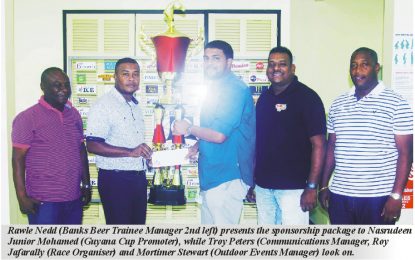 Banks sponsors first prize for  Guyana Cup Horserace Meet