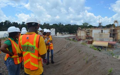 Youths in Natural Resources group visits Aurora Gold Mine