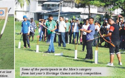 Indigenous Heritage Games 2017 Archery programme on this weekend