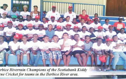 Scotiabank Kiddy Progression One Cricket…. Wiruni becomes Berbice Riverrain Champions