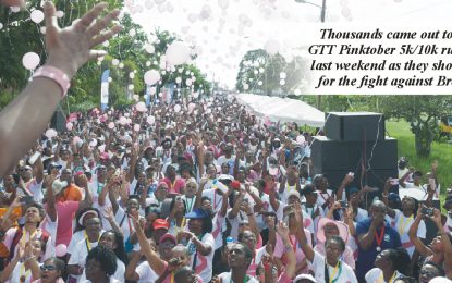 Thousands participate in the GTT  Pinktober inaugural 5k/10k Walk/Run