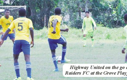GFF/NAMILCO Thunderbolt  Flour Power U-17 League – EDFA…  Grove closer to  formalising  championship  honours; Highway  Utd & Mocha win