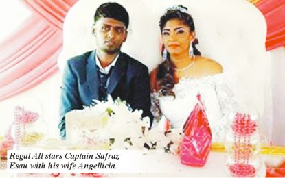 Regal congratulates  newlywed skipper Esau
