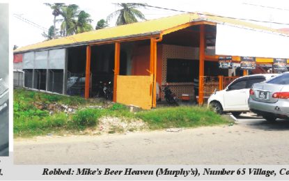 Proprietor beaten as bandits storm Corentyne beer garden