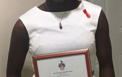 Guyana’s Elisa Hamilton awarded for outstanding performance at UWI