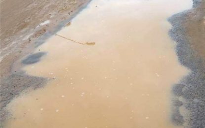 Charity main road in terrible state