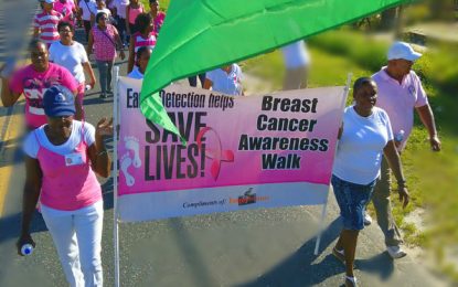 Scores of Soesdyke residents join inaugural Cancer Walk