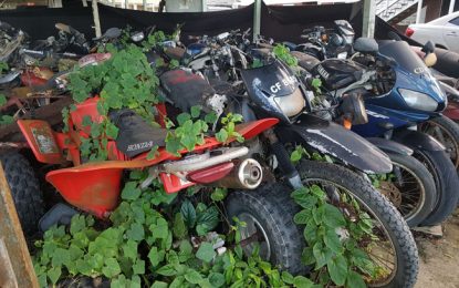 Impounded vehicles, motorcycles stripped at police stations