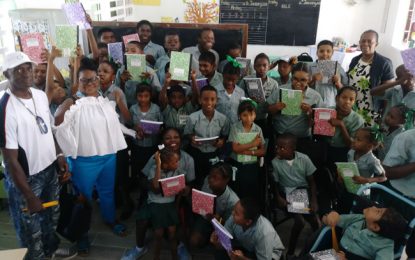 Overseas-based Guyanese donates school supplies