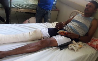 Farmer alleges police pickup crushes foot