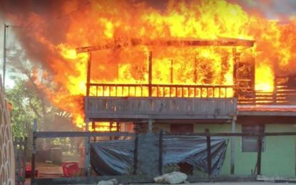 Fire destroys Parika building