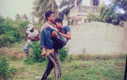 Teen shot in coconut tree