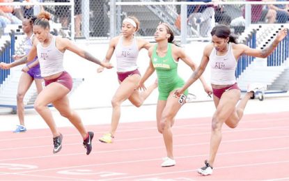 Guyana’s Olympian Brenessa Thompson helps Texas A&M university win Track Meet