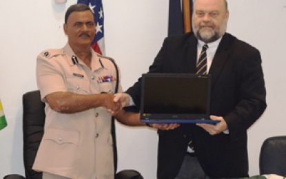 Xerox, Acer laptops, Camcorder & other equipment donated to the Guyana Police Force