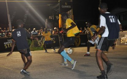 East Coast Guinness ‘Greatest of the Streets’ Competition… Only winners will advance after tonight’s matches -DoS to do ceremonial kickoff