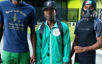 Keeve Allicock and Colin ‘Superman’ Lewis arrive in Australia for Commonwealth Games