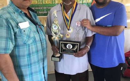 Appiah family honours Berbice eldest active cricketer, Zamin Hamid
