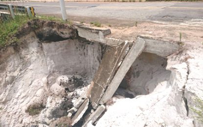 Regional Chairman warns of lurking catastrophe…Linden /Soesdyke Highway under threat from erosion