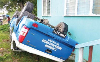 Constable charged after overturning new police pickup at De Hoop