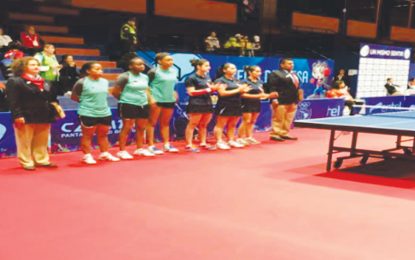 Guyana Women’s Table tennis team advance to quarterfinals of Team events in Bolivia