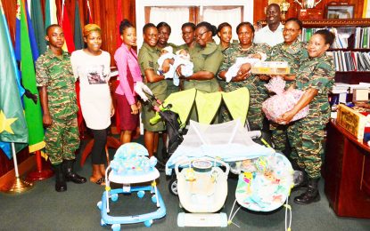 Army ‘adopts’ triplets… Soldier posted nearer to home to spend time with family