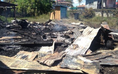Fire razes house in Corentyne