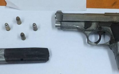 Wanted man nabbed, gun seized, after suspicious car spotted