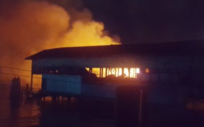 Suspected act of arson threatens Stabroek Market