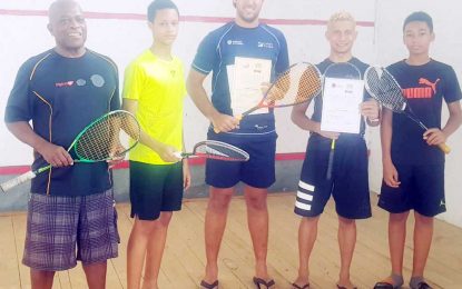 Squash Pro, Cameron Stafford, chooses Guyana to pursue Coaching Certification