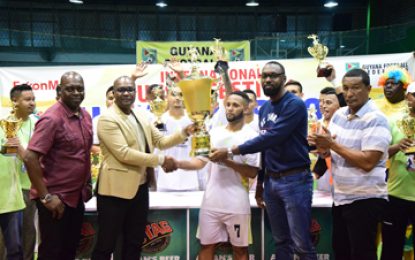 GFF/ExxonMobil Futsal Festival Roraima Galaticos cart off grand cash prize