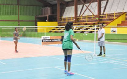 Trophy Stall Christmas Badminton Tournament off to good start