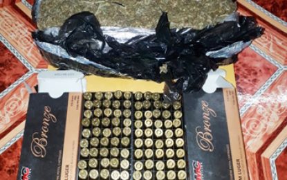 Improvised weapons, cannabis found during search at New Amsterdam Prison. -foreign national found with unlicensed pistol in Cuyuni River