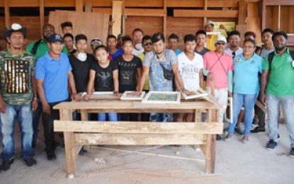 Woodwork training for hinterland youths  – Kumaka, Wallaba, Haimaracabra Creek, St. Monica benefit