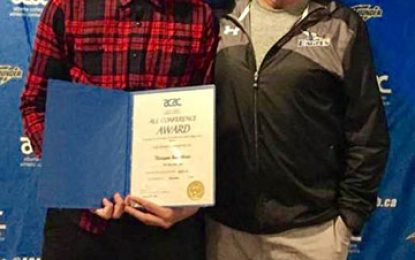 Narayan Ramdhani receives All Conference Award Named Athlete of the Week